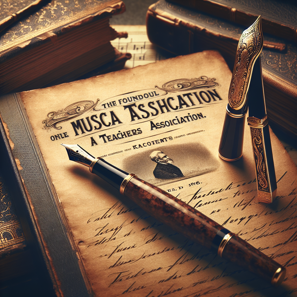 Vintage music manuscript representing MTNA's rich history since 1876